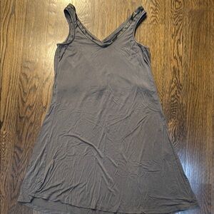 Gray Sleeveless Tank Top Pajama Gown Sleepwear with Scoop Neckline size A Small